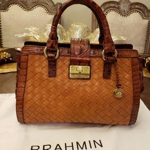 Brahmin Purse - Orange/Pecan